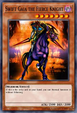 Gaia el Caballero Feroz Rápido SD5-006, carta de Yu-Gi-Oh! de Structure Deck: Warrior's Triumph