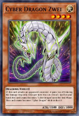 Ciber Dragón Zwei SDCR-004, carta de Yu-Gi-Oh! de Cyber Dragon Revolution Structure Deck