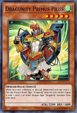 Dracounidad Primus Pilus SDDL-009, carta de Yu-Gi-Oh! de Dragunity Legion Structure Deck