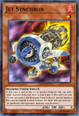 Sincrón de Jet SDSE-001, carta de Yu-Gi-Oh! de Synchron Extreme Structure Deck