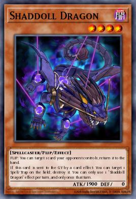 Dragón Sombrañeca SDSH-007, carta de Yu-Gi-Oh! de Structure Deck: Shaddoll Showdown