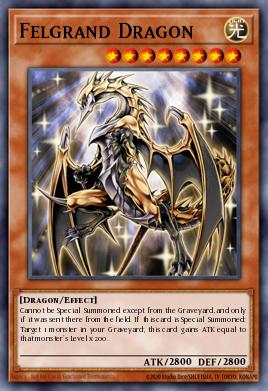 Dragón Felgrand SR02-005, carta de Yu-Gi-Oh! de Rise of the True Dragons Structure Deck