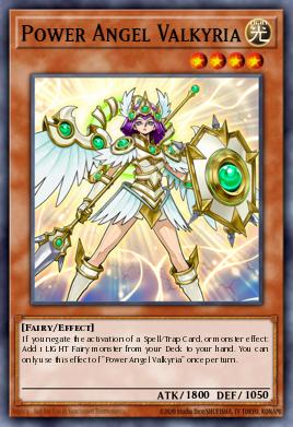Valkiria Ángel del Poder SR05-003, carta de Yu-Gi-Oh! de Structure Deck: Wave of Light