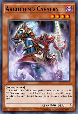 Caballería Archidemonio SR06-013, carta de Yu-Gi-Oh! de Structure Deck: Lair of Darkness
