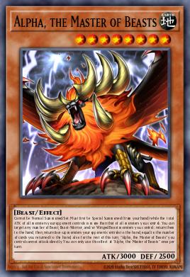 Alfa, Maestro de Bestias SR14-022, carta de Yu-Gi-Oh! de Structure Deck: Fire Kings