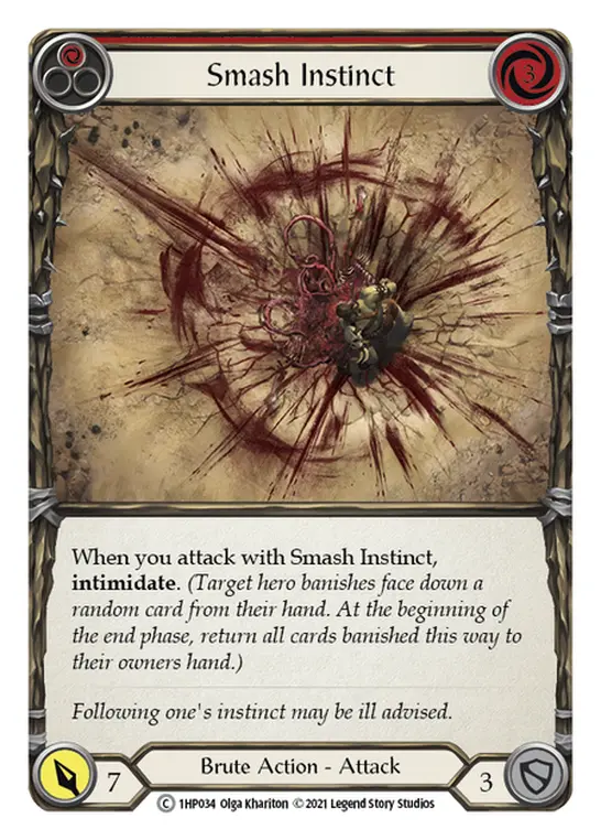 Smash Instinct (Red) 1HP034, carta de Flesh and Blood de History Pack 1