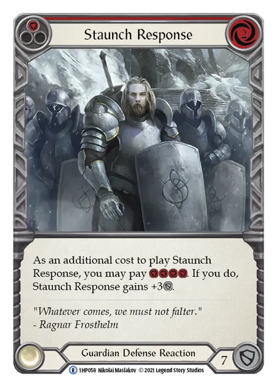 Staunch Response (Red) 1HP058