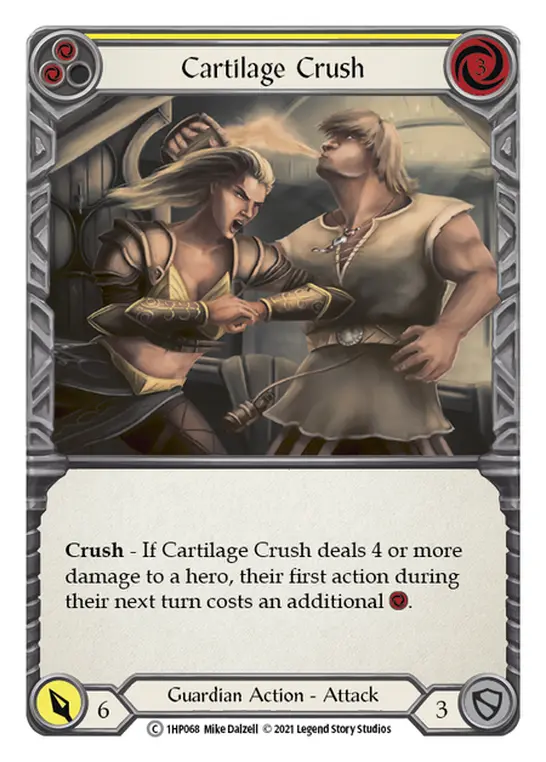 Cartilage Crush (Yellow) 1HP068, carta de Flesh and Blood de History Pack 1