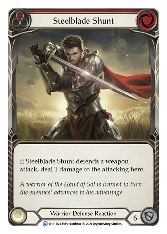 Steelblade Shunt (Red) 1HP156, carta de Flesh and Blood de History Pack 1