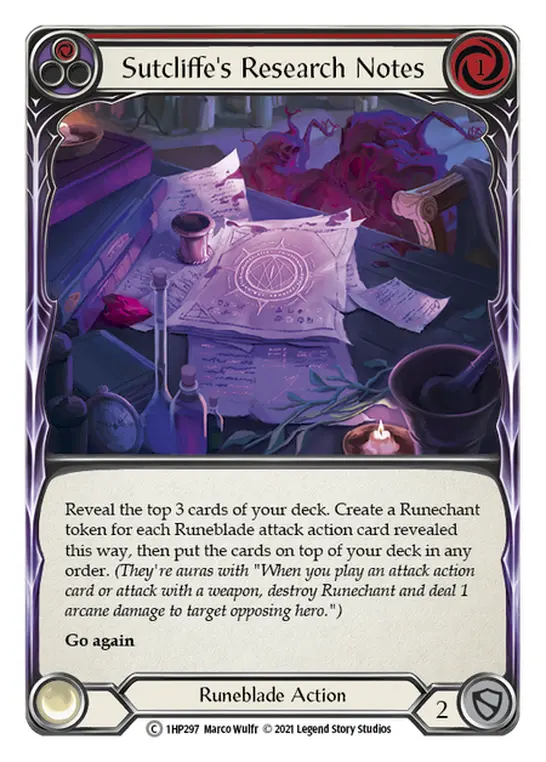 Sutcliffe's Research Notes (Red) 1HP297