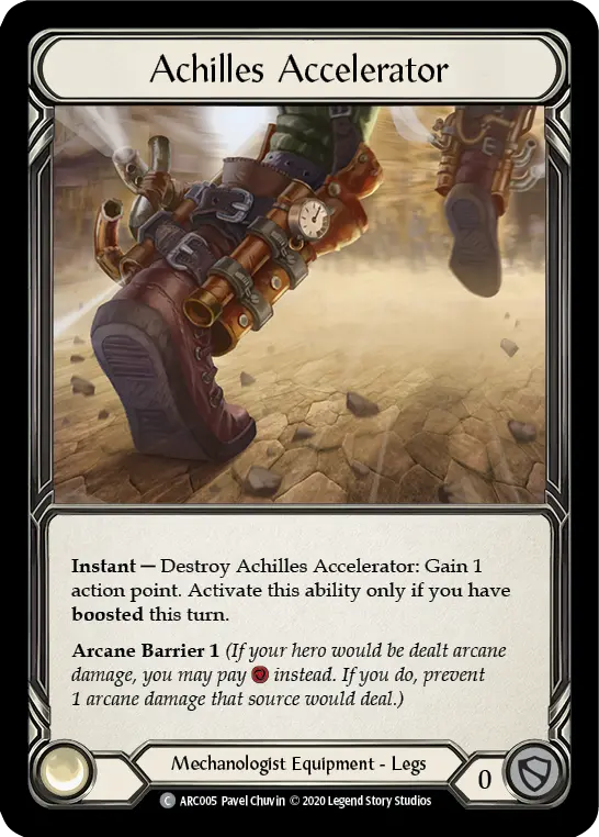 Achilles Accelerator ARC005, carta de Flesh and Blood de Arcane Rising (Unlimited)