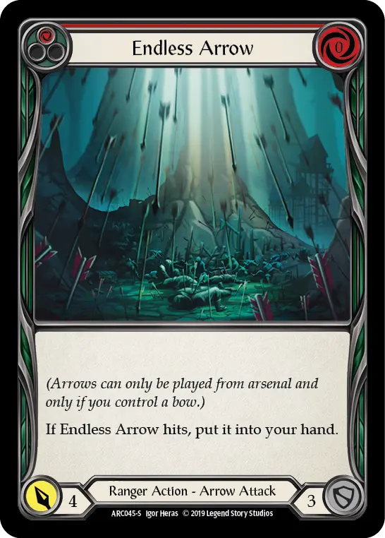 Endless Arrow (Red) ARC045, carta de Flesh and Blood de Arcane Rising (1st Edition)