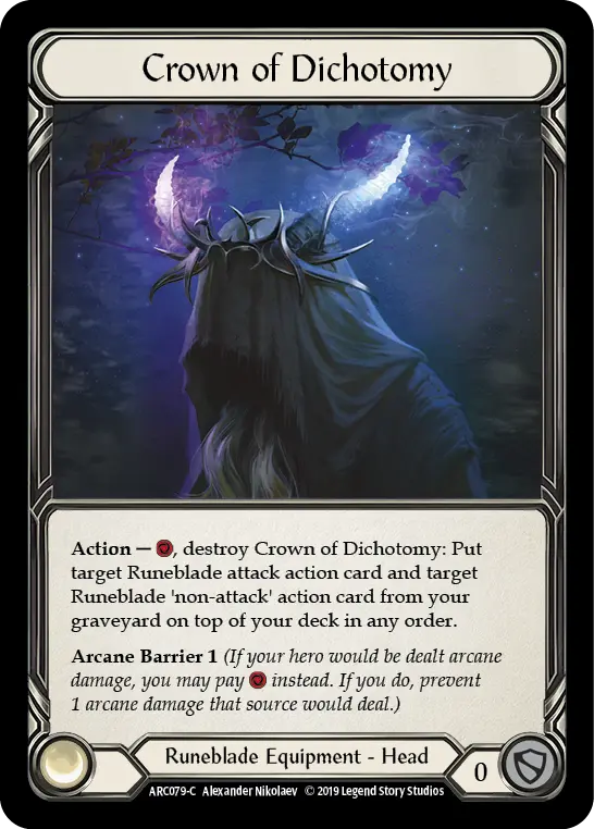 Crown of Dichotomy ARC079, carta de Flesh and Blood de Arcane Rising (1st Edition)