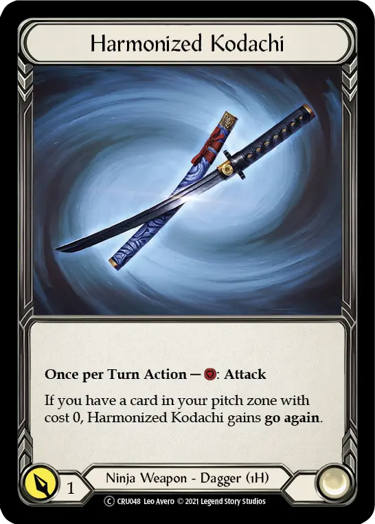 Harmonized Kodachi CRU048, carta de Flesh and Blood de Crucible of War (Unlimited)