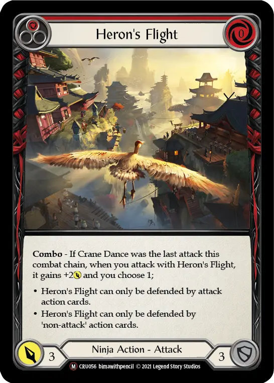 Heron's Flight (Red)