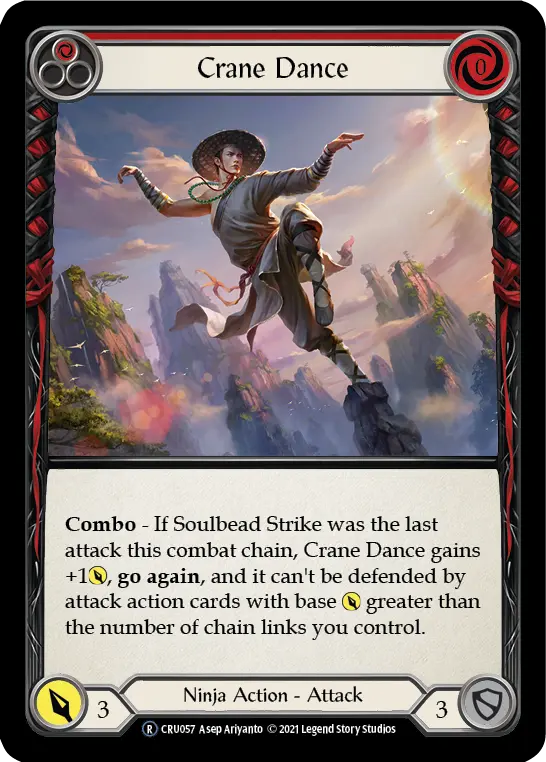 Crane Dance (Red) CRU057, carta de Flesh and Blood de Crucible of War (Unlimited)
