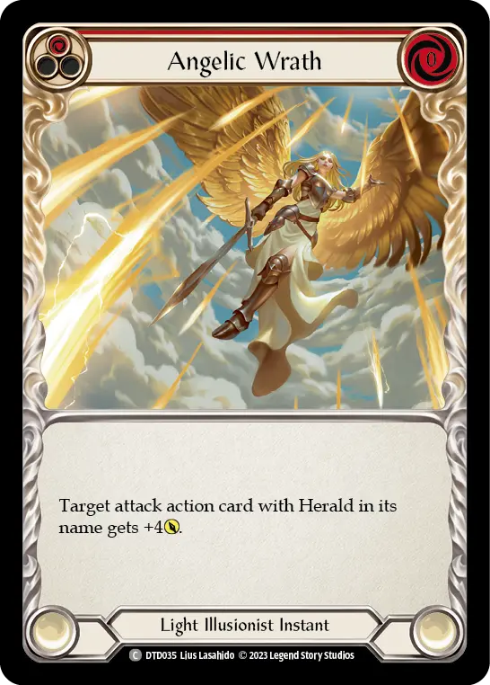 Angelic Wrath (Red) DTD035, carta de Flesh and Blood de Dusk till Dawn