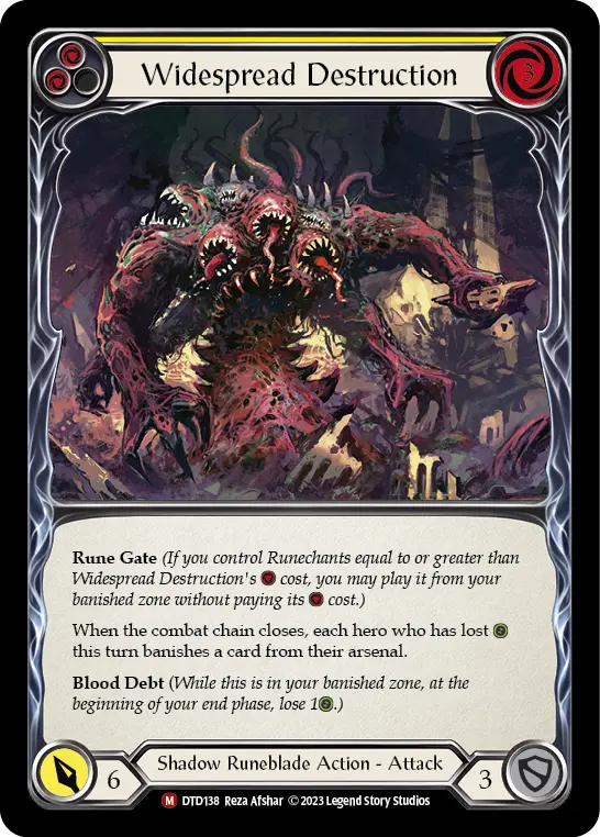 Widespread Destruction (Yellow) DTD138