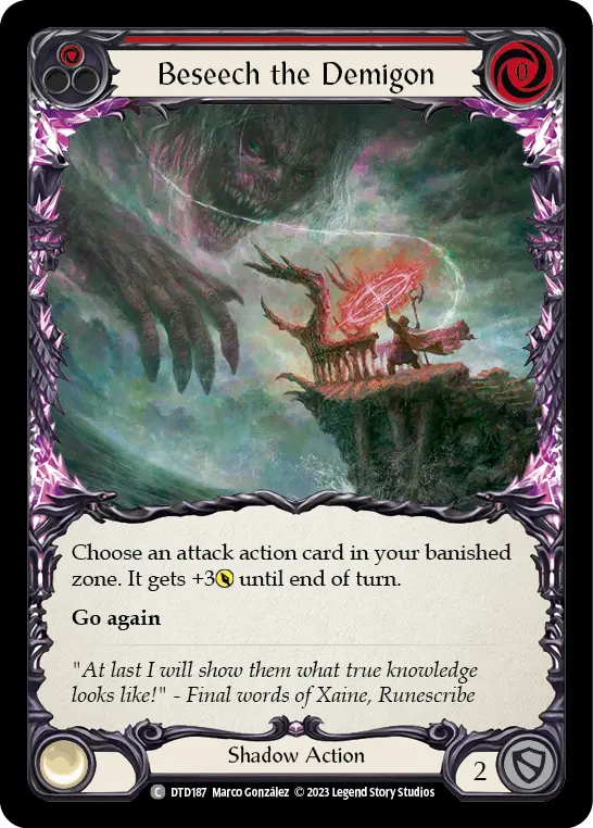Beseech the Demigon (Red) DTD187