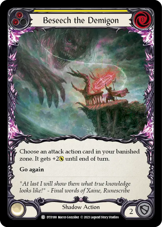 Beseech the Demigon (Yellow) DTD188