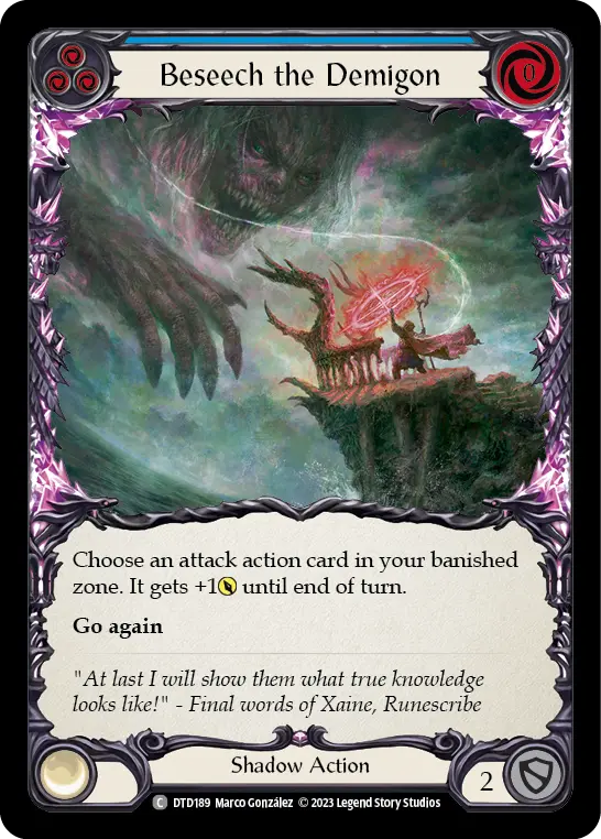 Beseech the Demigon (Blue) DTD189