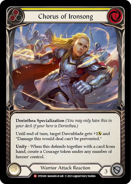 Chorus of Ironsong (Yellow) DTD208