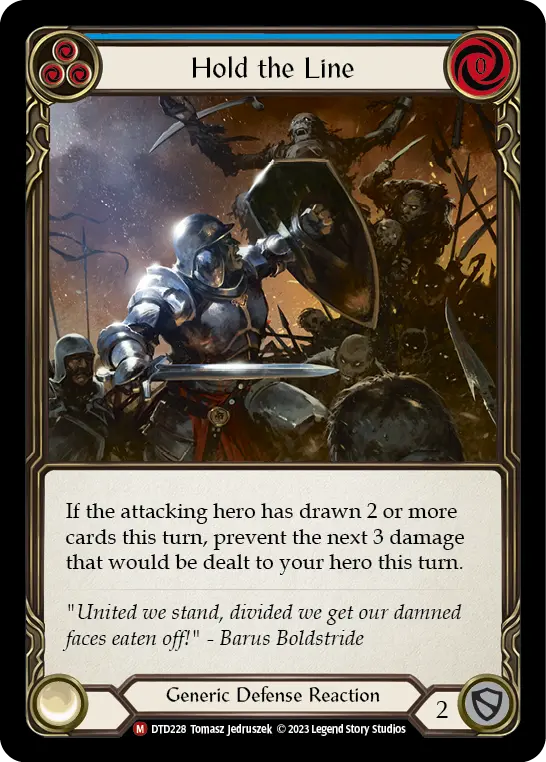Hold the Line (Blue) DTD228