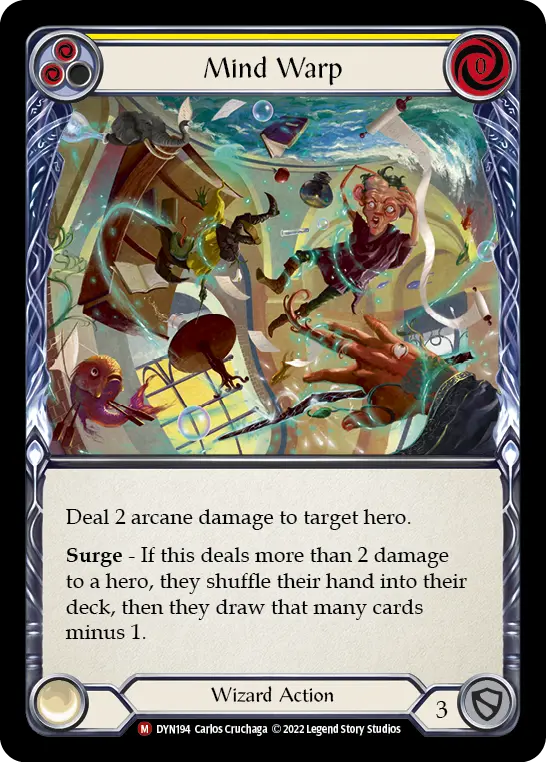 Mind Warp (Yellow) DYN194, carta de Flesh and Blood de Dynasty