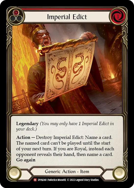 Imperial Edict (Red) DYN240