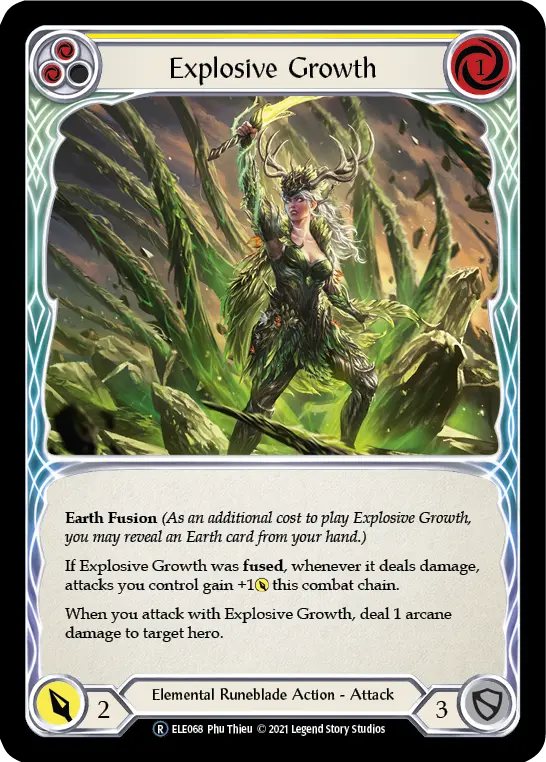 Explosive Growth (Yellow) ELE068, carta de Flesh and Blood de Tales of Aria (Unlimited)