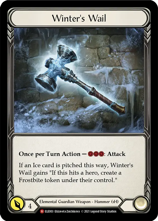 Winter's Wail ELE003, carta de Flesh and Blood de Tales of Aria (1st Edition)