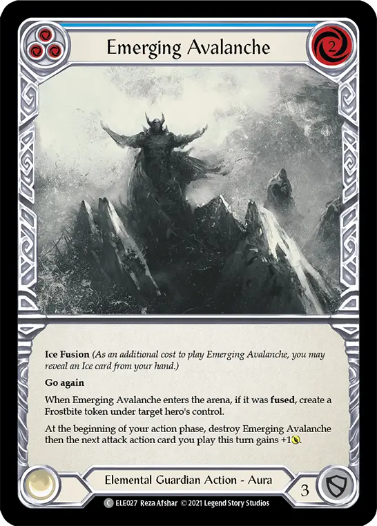 Emerging Avalanche (Blue) ELE027, carta de Flesh and Blood de Tales of Aria (1st Edition)