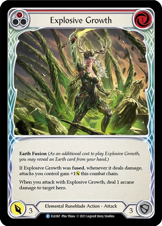 Explosive Growth (Red) ELE067, carta de Flesh and Blood de Tales of Aria (1st Edition)