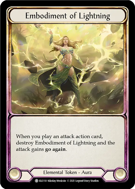 Embodiment of Lightning ELE110, carta de Flesh and Blood de Tales of Aria (1st Edition)