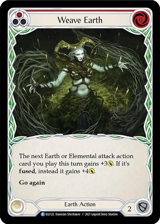 Weave Earth (Red) ELE122, carta de Flesh and Blood de Tales of Aria (1st Edition)