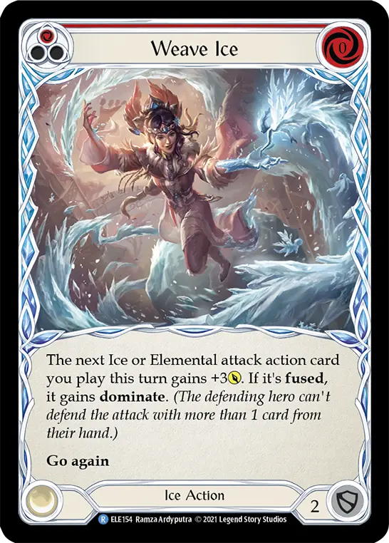 Weave Ice (Red) ELE154, carta de Flesh and Blood de Tales of Aria (1st Edition)