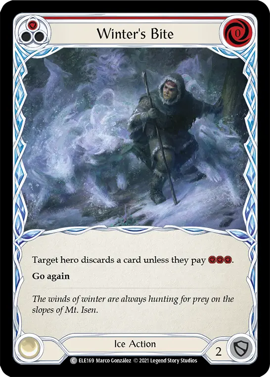 Winter's Bite (Red) ELE169, carta de Flesh and Blood de Tales of Aria (1st Edition)