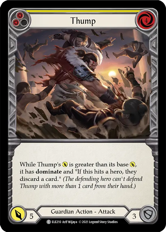 Thump (Yellow) ELE210, carta de Flesh and Blood de Tales of Aria (1st Edition)