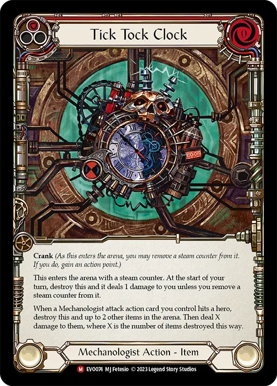 Tick Tock Clock (Red) EVO074