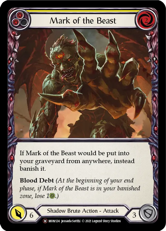 Mark of the Beast (Yellow) MON124
