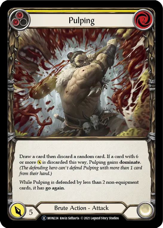 Pulping (Yellow) MON224, carta de Flesh and Blood de Monarch (Unlimited)