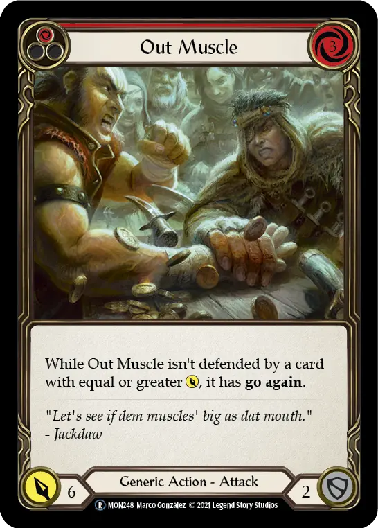 Out Muscle (Red) MON248, carta de Flesh and Blood de Monarch (Unlimited)