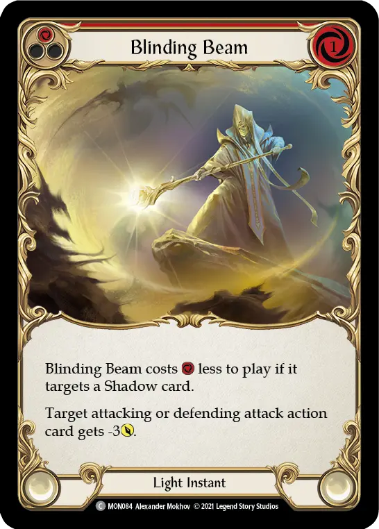 Blinding Beam (Red) MON084, carta de Flesh and Blood de Monarch (1st Edition)