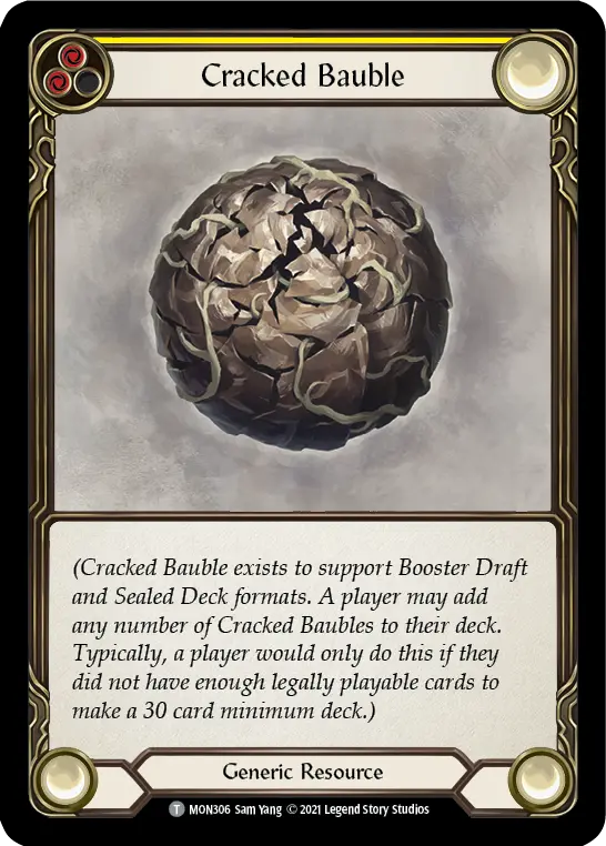 Cracked Bauble (Yellow) MON306, carta de Flesh and Blood de Monarch (1st Edition)