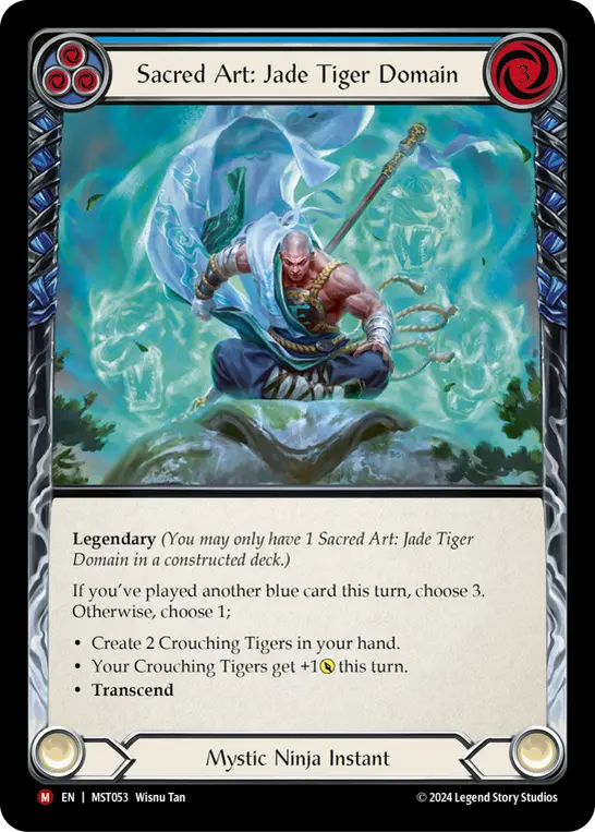 Sacred Art: Jade Tiger Domain (Blue) MST053