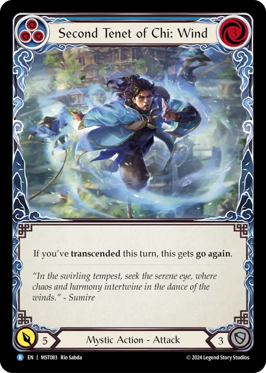 Second Tenet of Chi: Wind (Blue) MST083