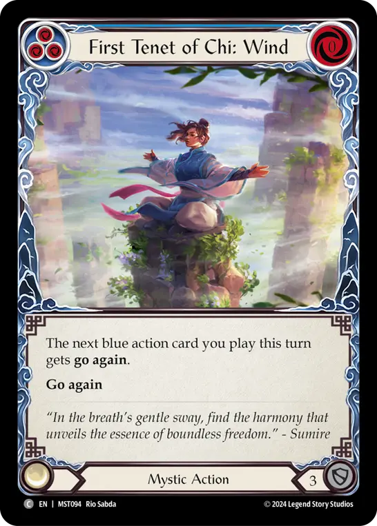 First Tenet of Chi: Wind (Blue)