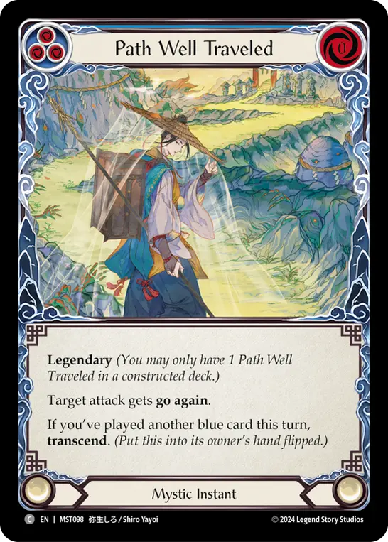 Path Well Traveled (Blue) MST098, carta de Flesh and Blood de Part the Mistveil