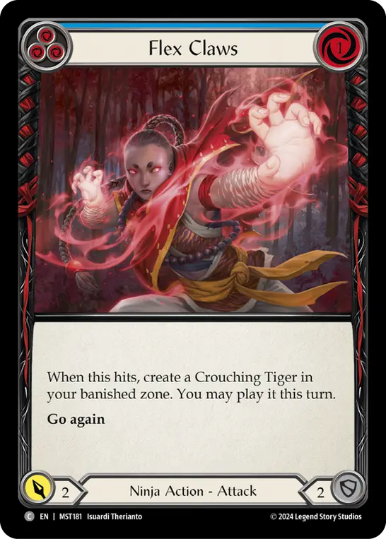 Flex Claws (Blue) MST181, carta de Flesh and Blood de Part the Mistveil