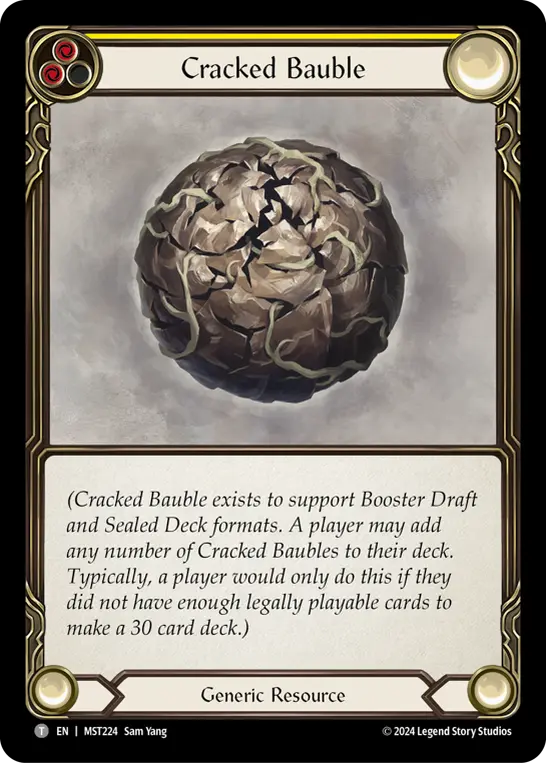 Cracked Bauble (Yellow) MST224, carta de Flesh and Blood de Part the Mistveil